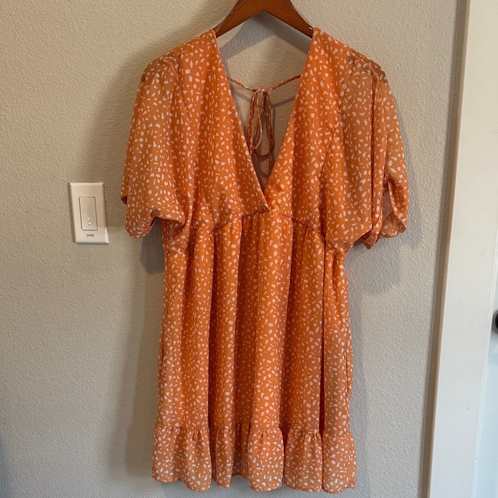Peach Love California Orange Mini Dress